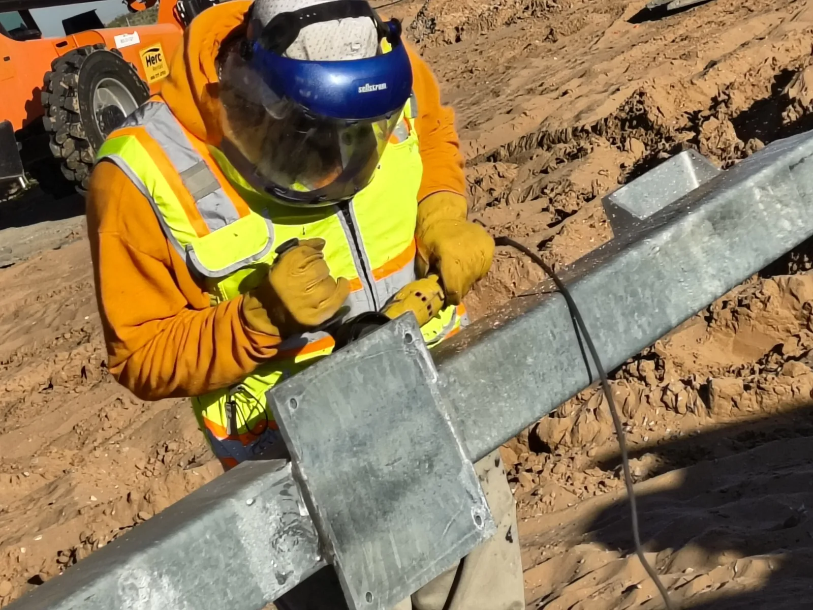 Inspector documenting structural steel work on an El Paso jobsite